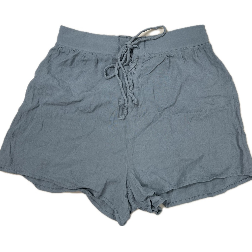 Charlotte Russe blue linen-style shorts XS